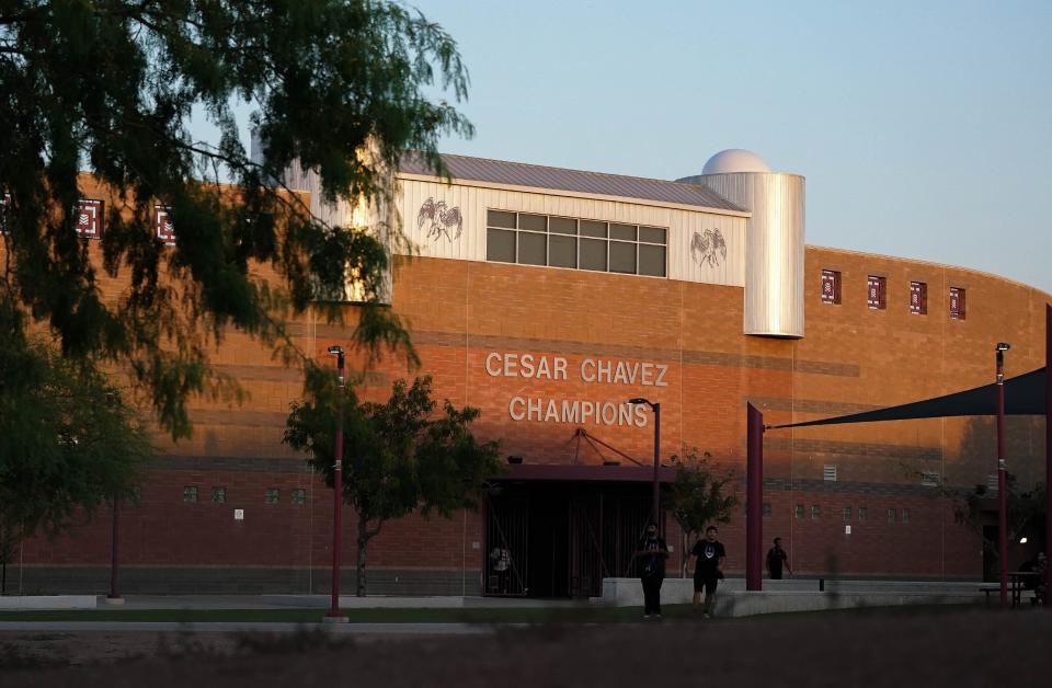 Cesar Chavez High School stadium on Sept. 15, 2021.