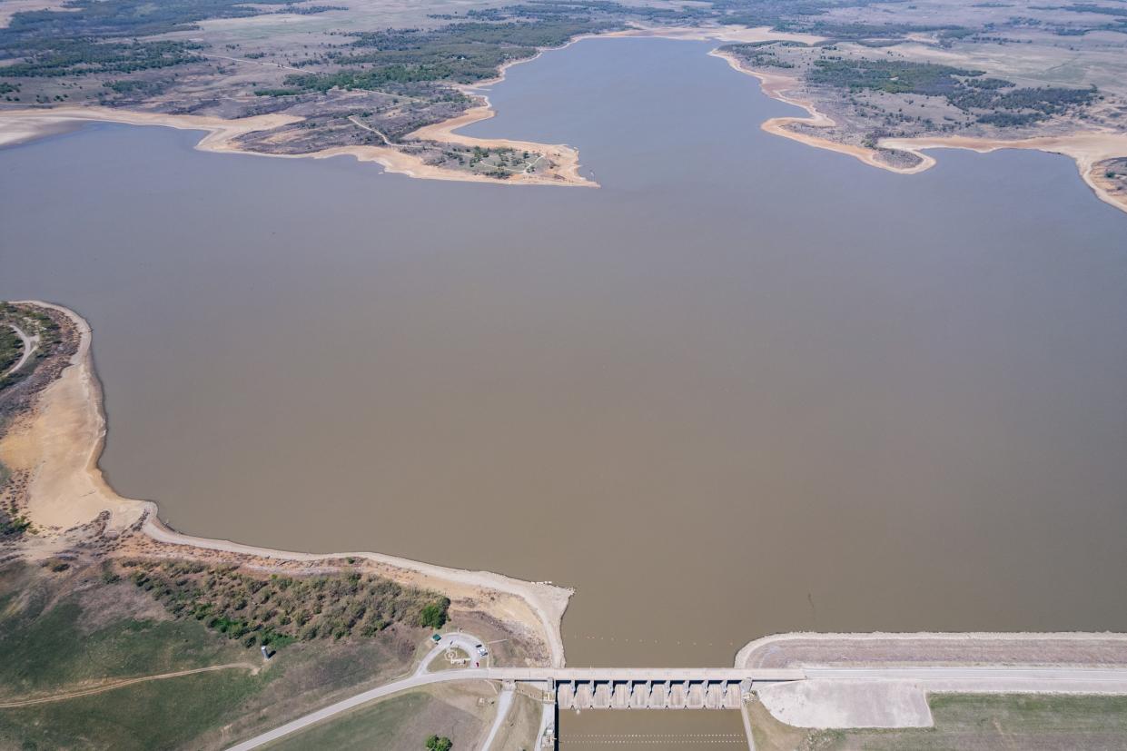 Hulah Lake Reservoir and dam