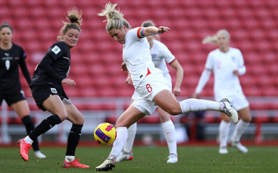 Millie Bright's first game as England captain was a simple win over Austria - GETTY IMAGES