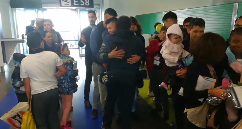 Thirty-three migrants are greeted by Catholic volunteers at Rome's&nbsp;Fiumicino Airport on Wednesday, Dec. 4, 2019. (Photo: Sant'Egidio / Facebook / Screenshot)