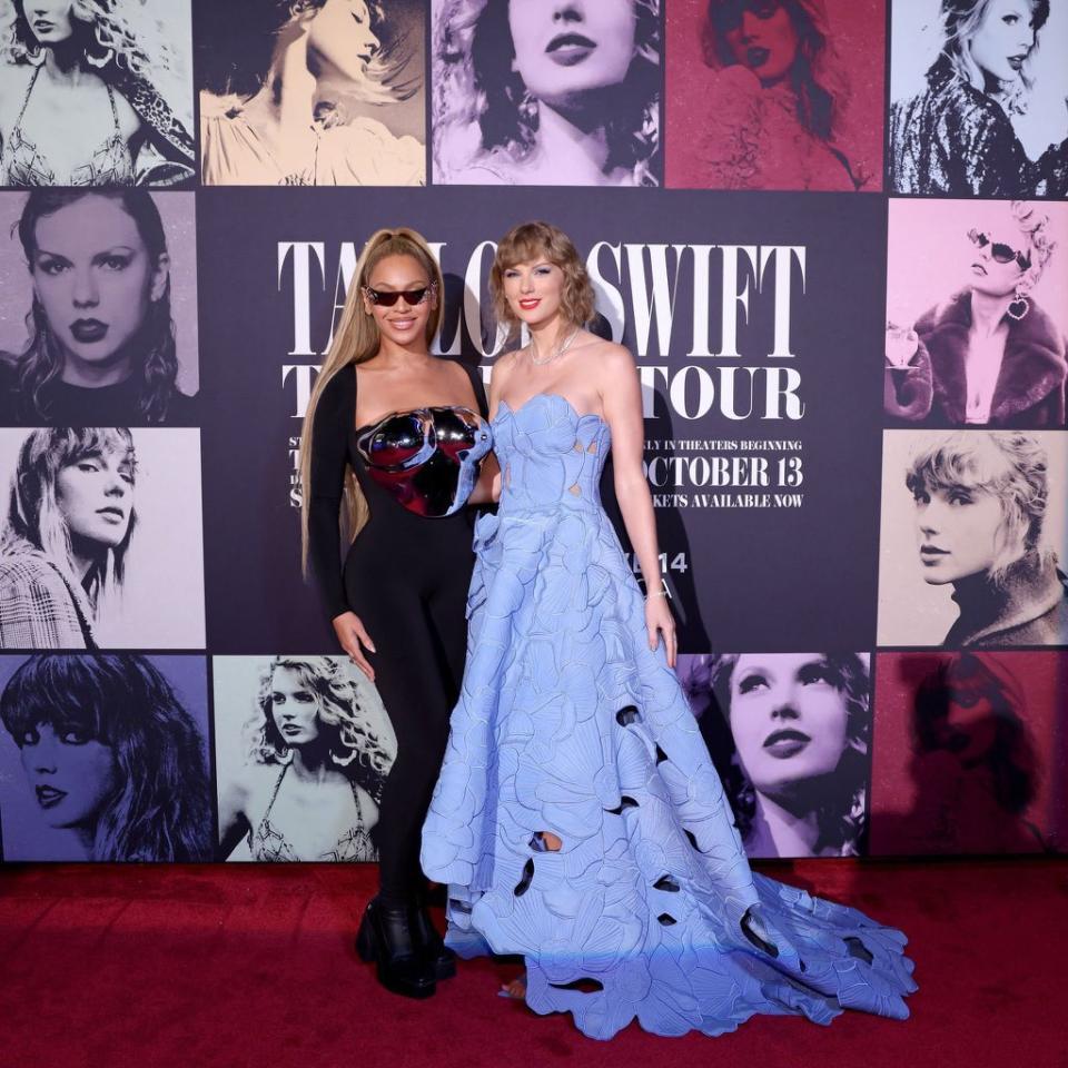 Beyonce and Taylor Swift at the Eras Tour concert film premiere