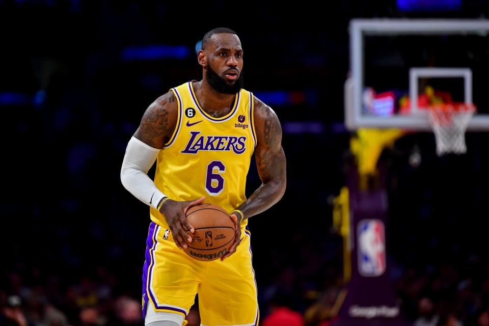 Lakers forward LeBron James, 38, has played 20 seasons in the NBA.