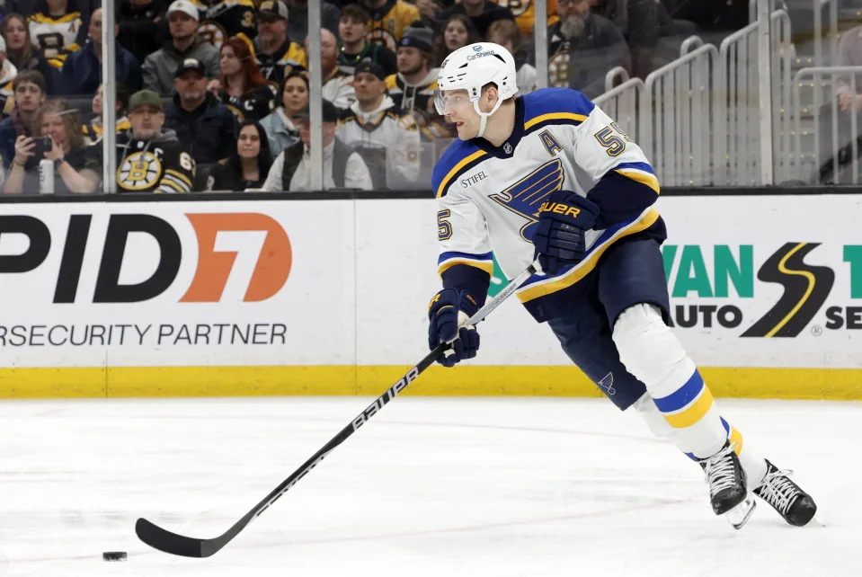 St. Louis Blues defenseman Colton Parayko (55). (Photo by Fred Kfoury III/Icon Sportswire via Getty Images)