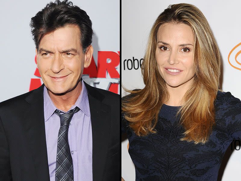 Charlie Sheen (L), Brooke Mueller (R)