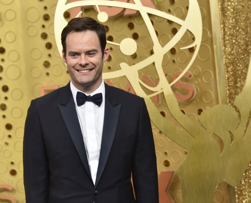 Bill Hader arrives for the 71st annual Primetime Emmy Awards held at the Microsoft Theater in downtown Los Angeles on September 22, 2019. The actor turns 46 on June 7. File Photo by Christine Chew/UPI
