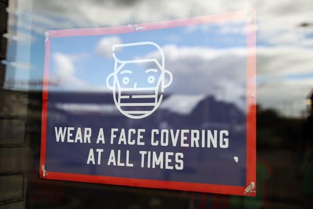 Face covering sign