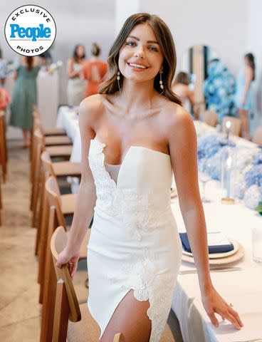 <p>Elemis/Maria Gloer</p> Hannah Ann smiling during her bridal shower.