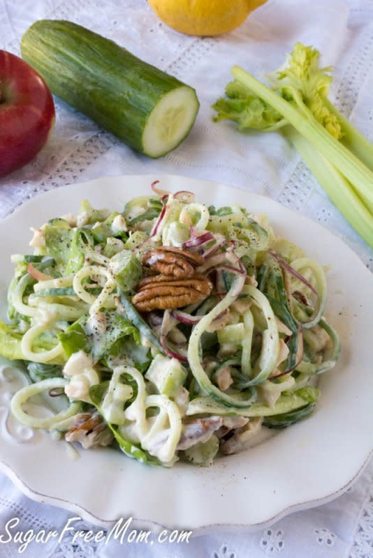 <p>Sugar Free Mom</p><p>A tangy and refreshing take on a Waldorf salad! </p><p><a href="http://www.sugarfreemom.com/recipes/mason-jar-spiralized-waldorf-salad/" rel="nofollow noopener" target="_blank" data-ylk="slk:Get the recipe!;elm:context_link;itc:0;sec:content-canvas" class="link rapid-noclick-resp">Get the recipe!</a></p><p><strong>Related: <a href="https://parade.com/843022/andreagleeson/15-seafood-salad-recipes/" rel="nofollow noopener" target="_blank" data-ylk="slk:15 Seafood Salads;elm:context_link;itc:0;sec:content-canvas" class="link rapid-noclick-resp">15 Seafood Salads</a></strong></p>
