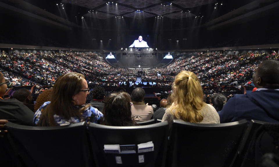 HOUSTON, TX - FEBRUARY 03:  Guests attend the BET Presents Super Bowl Gospel Celebration at Lakewood Church on February 3, 2017 in Houston, Texas.  (Photo by Marcus Ingram/Getty Images for BET)