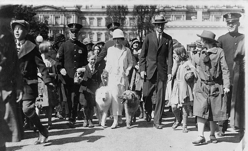 Grace Coolidge with children