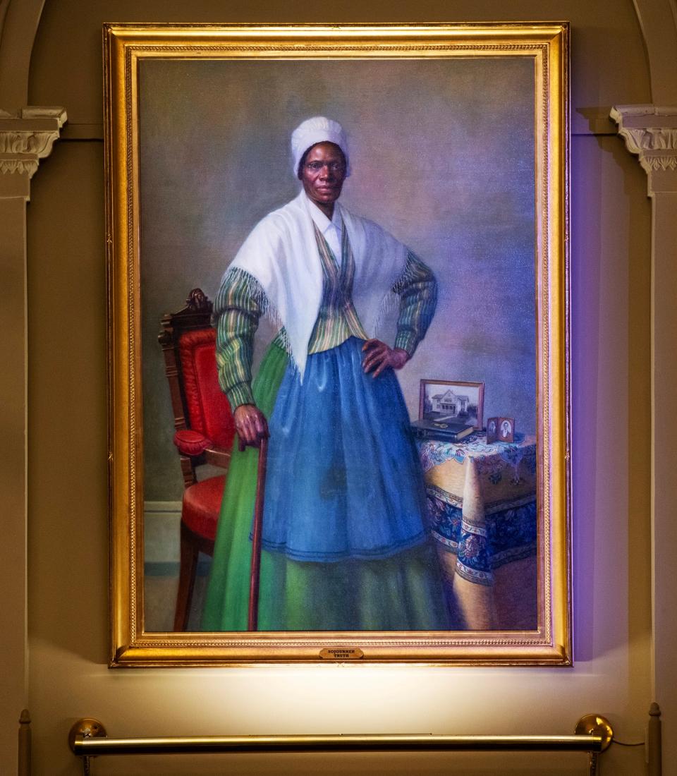 The new portrait of Sojourner Truth, by artist Manu Saluja.