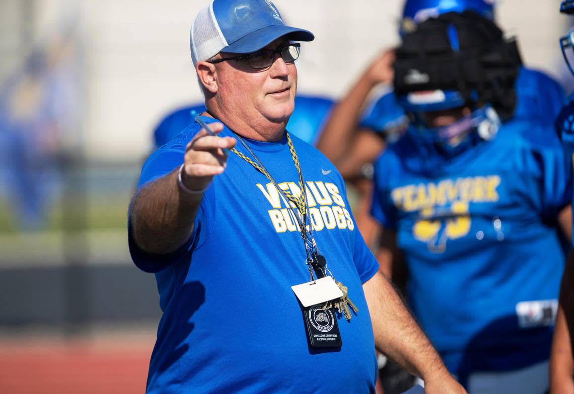 Venus High football coach Terry Spray has led the Bulldogs to multiple wins for the first time since 2017.