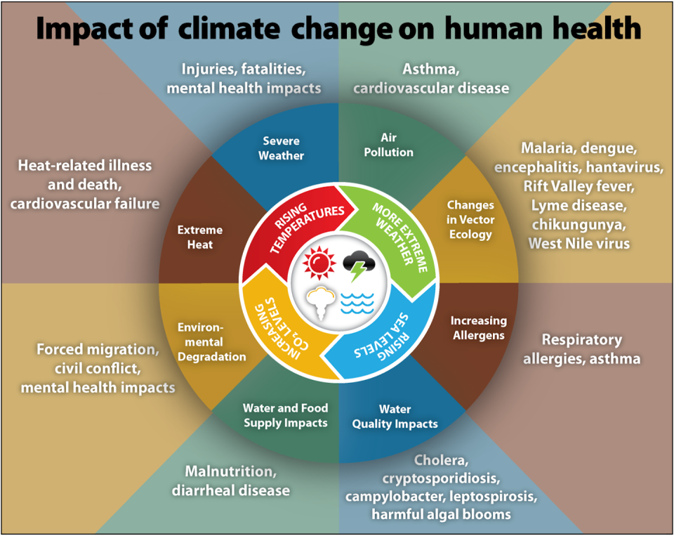 Where climate change affects human health. Centers for Disease Control and Prevention