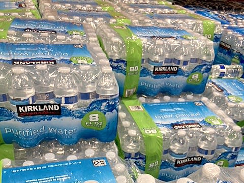 bulk packs of kirkland water bottles at costco