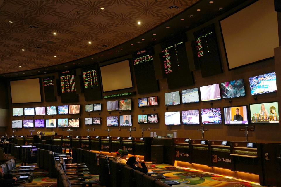 The BetMGM Sportsbook at the MGM Grand Las Vegas on the Las Vegas strip.