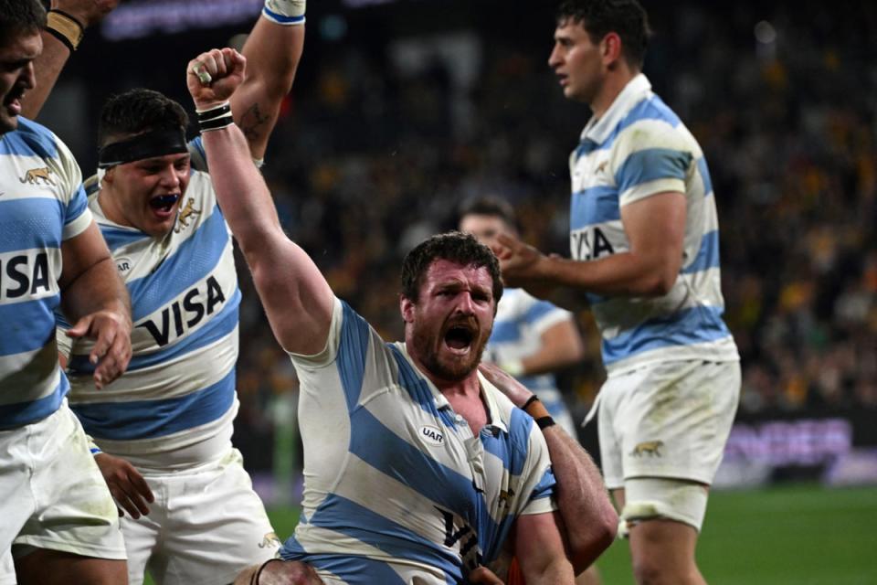 Captain Julian Montoya went over for one of Argentina’s tries (AFP via Getty Images)