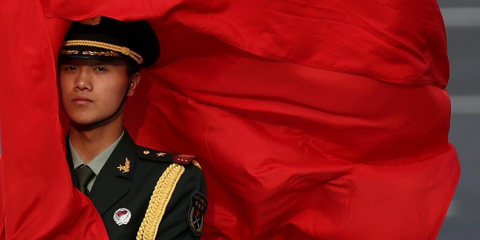 china flag soldier