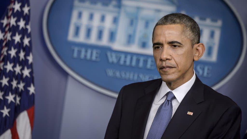 Barack Obama lors d'une conférence de presse, le 19 décembre 2014. - Brendan Smialowski - AFP