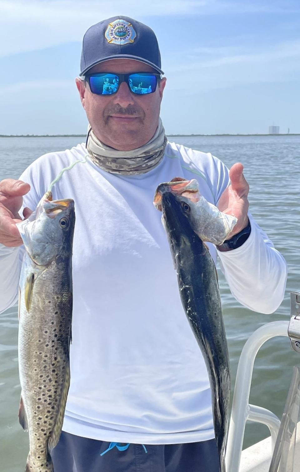 Mike Sanford joined Art Mowery on a fishing trip south of Haulover Canal and bagged the trout limit within 30 minutes.