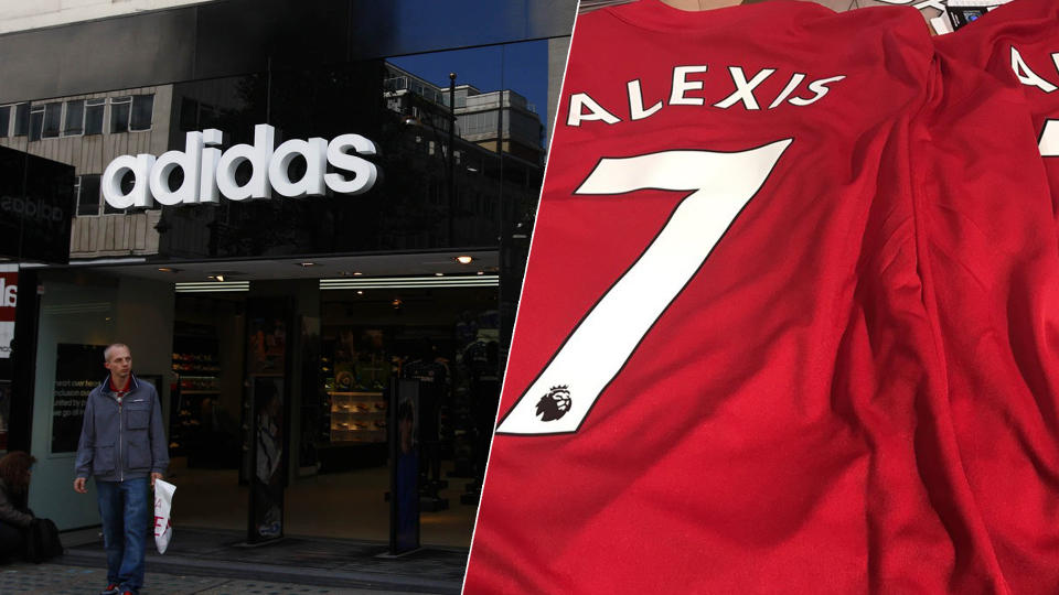 Alexis Sanchez shirts have been sold in a London store.