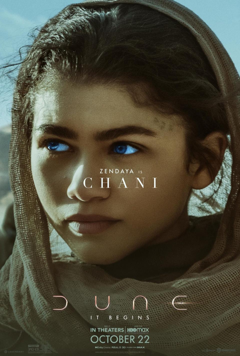 Dune character poster depicting Chani