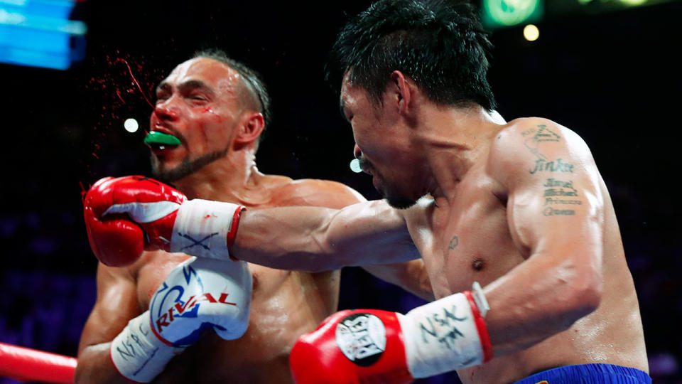 Pacquiao's hand speed caused Thurman plenty of problems.