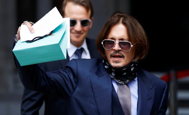 Actor Johnny Depp at the High Court in London