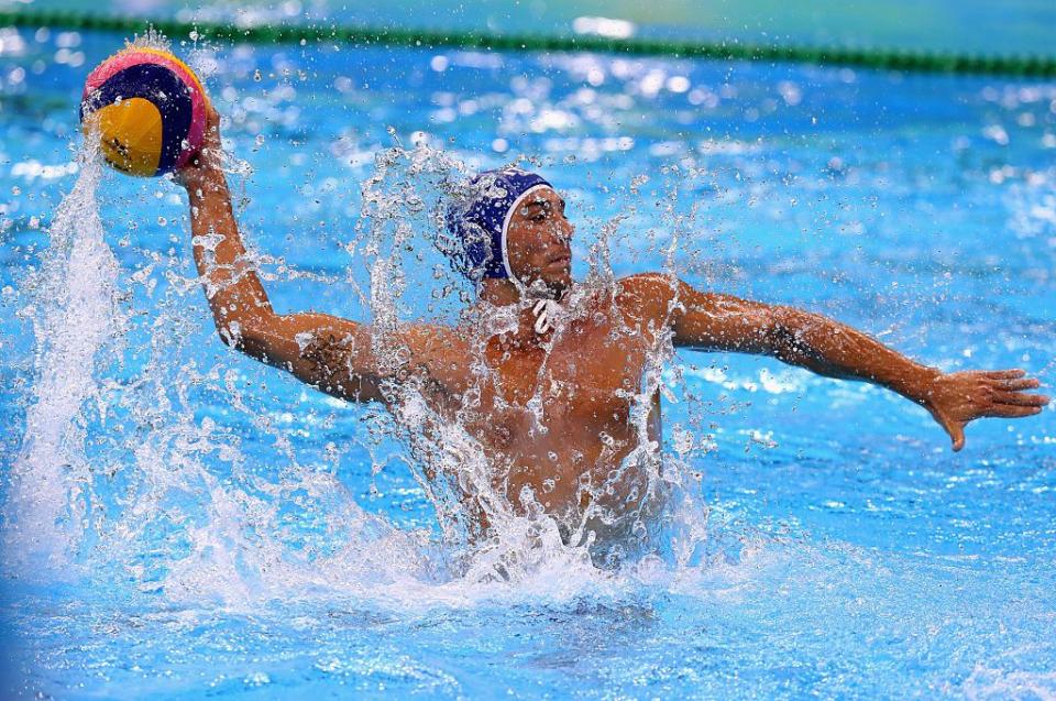 Water polo players can't grease up beforehand.