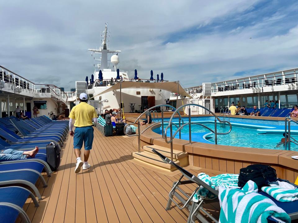 Onboard the Norwegian Sky on deck 11.