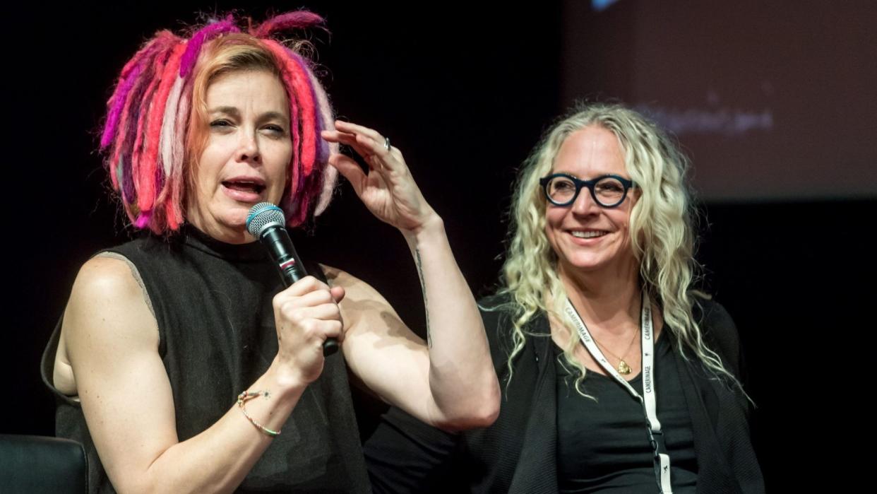 Mandatory Credit: Photo by Tytus Zmijewski/EPA-EFE/Shutterstock (9225866k)Lana Wachowski and Lilly Wachowski25th Camerimage International Film Festival 2017 in Bydgoszcz, Poland - 16 Nov 2017US film directors Lana Wachowski (L) and Lilly Wachowski (R) attend a meeting with fans of the American science fiction drama series 'Sense8' during the 25th Camerimage International Film Festival 2017 in Bydgoszcz, Poland, 16 November 2017.