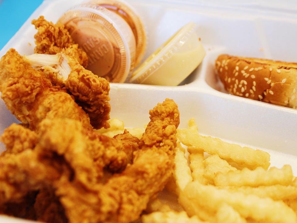 raising canes chicken tenders meal