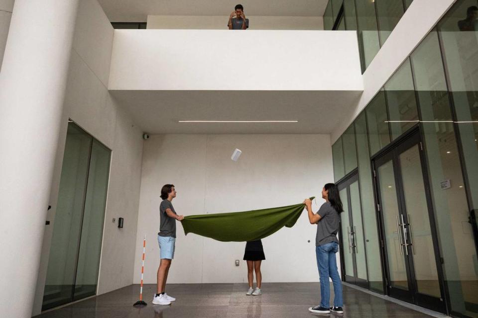 Ransom Everglades School seniors test their rocket payload in advance of an actual launch into space on a Blue Origin’s New Shepard rocket with a simulation on Friday, Sept., 18, 2022.on Friday, Sept., 18, 2022.