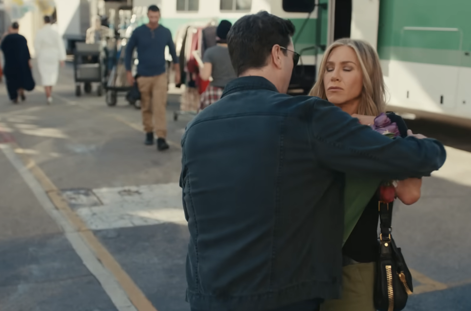 David going in for a hug with Jennifer