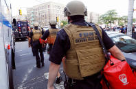 <p>Fire Department rescue workers head towards the scene after an incident in which a gunman fired shots inside the Bronx-Lebanon Hospital in New York City, June 30, 2017. (Brendan Mcdermid/Reuters) </p>