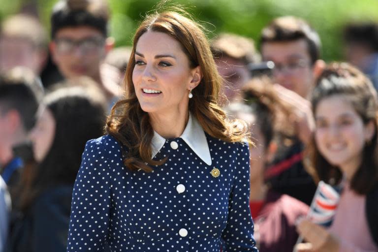 Kate Middleton recycles polka dot dress by Alessandra Rich for visit to Bletchley Park