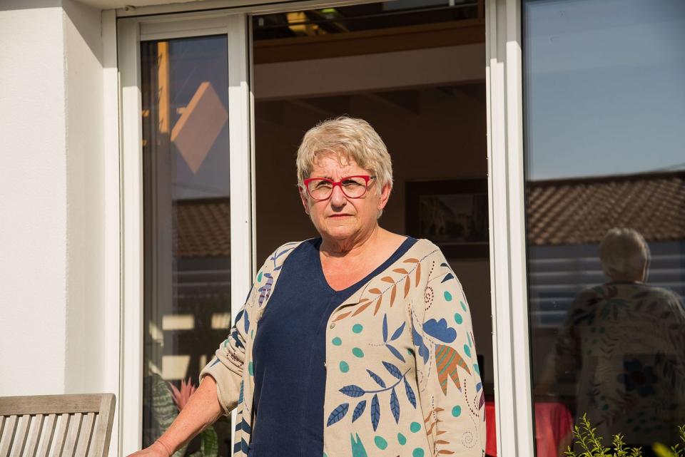 Elisabeth Tabary at her new house in L'Aiguillon-sur-Mer, the village right next to La Faute-sur-Mer.