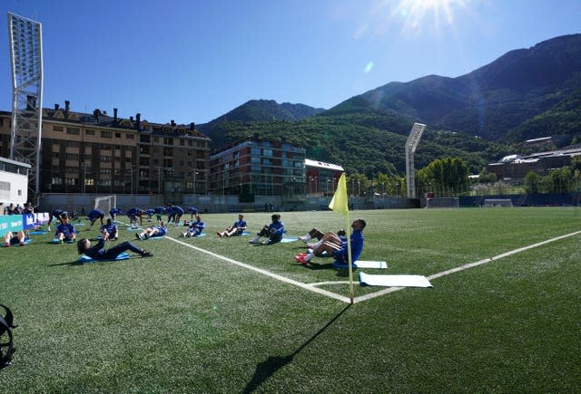 England will be playing on a plastic pitch at the Estadi Nacional.