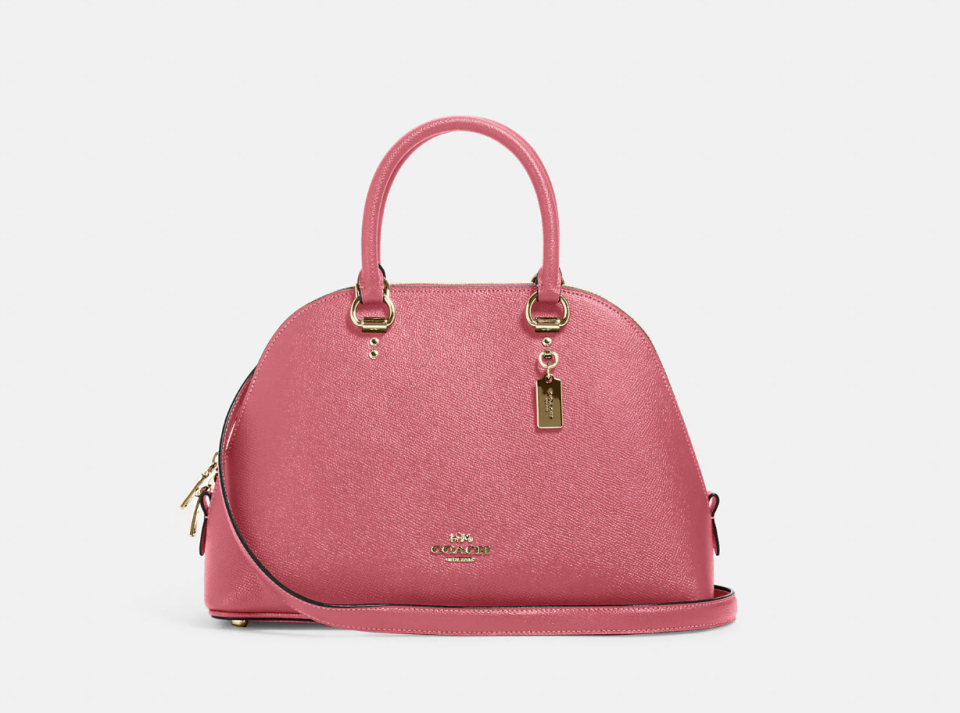 Katy Satchel in watermelon (Photo via Coach Outlet)