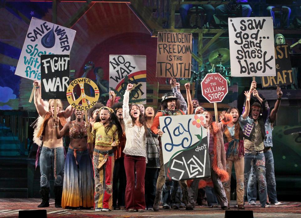 A scene from the 2011 Broadway revival of “Hair” directed by Diane Paulus.