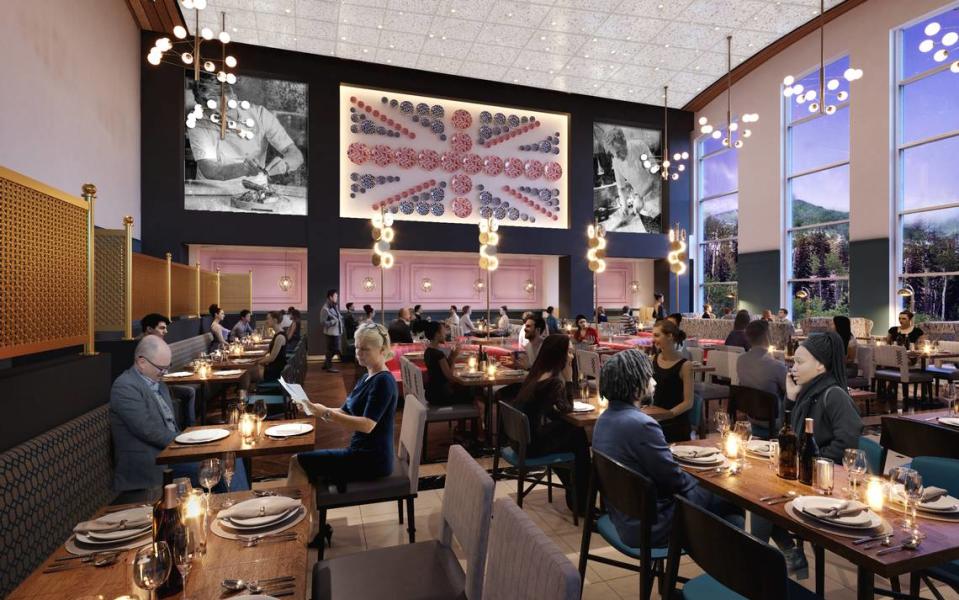 The decor at Gordon Ramsay Food Market will include a nod to the TV chef’s British heritage.