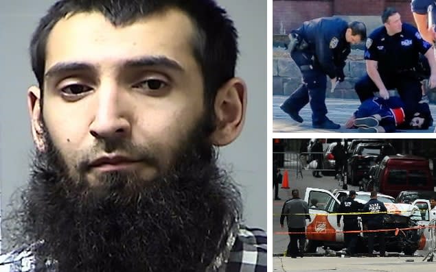 New York terrorist Sayfullo Saipov was apprehended after NYPD officer Ryan Nash shot him - Getty Images