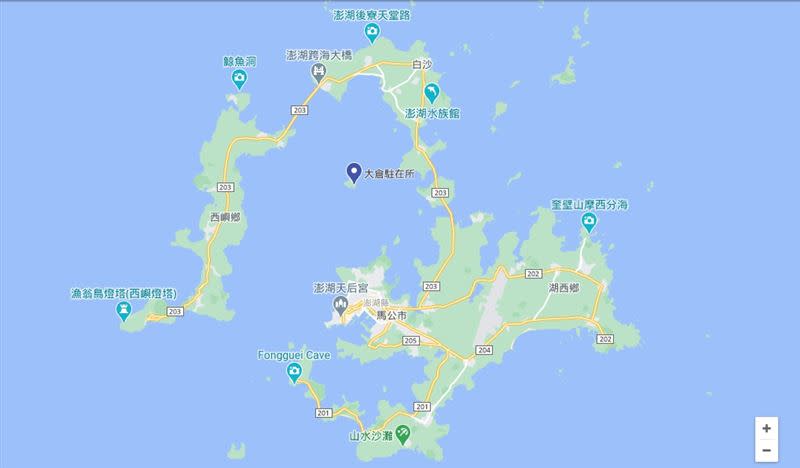 大倉嶼位於澎湖內海之心。（圖／翻攝自Google Map）