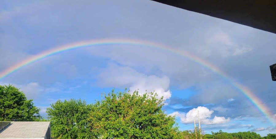 Haysville double rainbow on May 13, 2024 (Courtesy: Britt Starks)