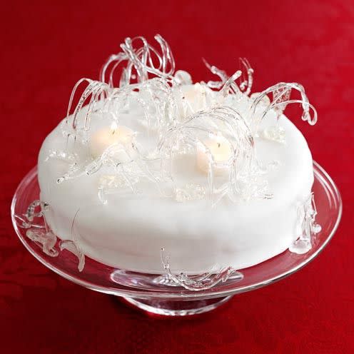 <p>Adorn a smart white Christmas cake with delicate mint icicles.</p><p><strong>Recipe: <a href="https://www.goodhousekeeping.com/uk/food/recipes/winter-wonderland" rel="nofollow noopener" target="_blank" data-ylk="slk:Winter wonderland Christmas cake;elm:context_link;itc:0;sec:content-canvas" class="link ">Winter wonderland Christmas cake</a> </strong><br><br></p>