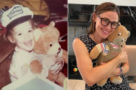 <p>Garner posted a photo with her teddy bear in honor of National Teddy Bear Day, sharing a side-by-side of herself as a child and now, snuggling her furry friend. </p> <p>"45 years later, you're still my main squeeze," <a href="https://www.instagram.com/p/CE7eKisDNYu/" rel="nofollow noopener" target="_blank" data-ylk="slk:the actress wrote;elm:context_link;itc:0;sec:content-canvas" class="link ">the actress wrote</a>. </p>