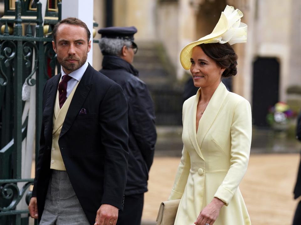 Pippa and James Middleton arrive at the coronation of King Charles