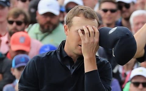 A blistering round from Jordan Spieth just faded with bogey on 18 - Credit: Getty