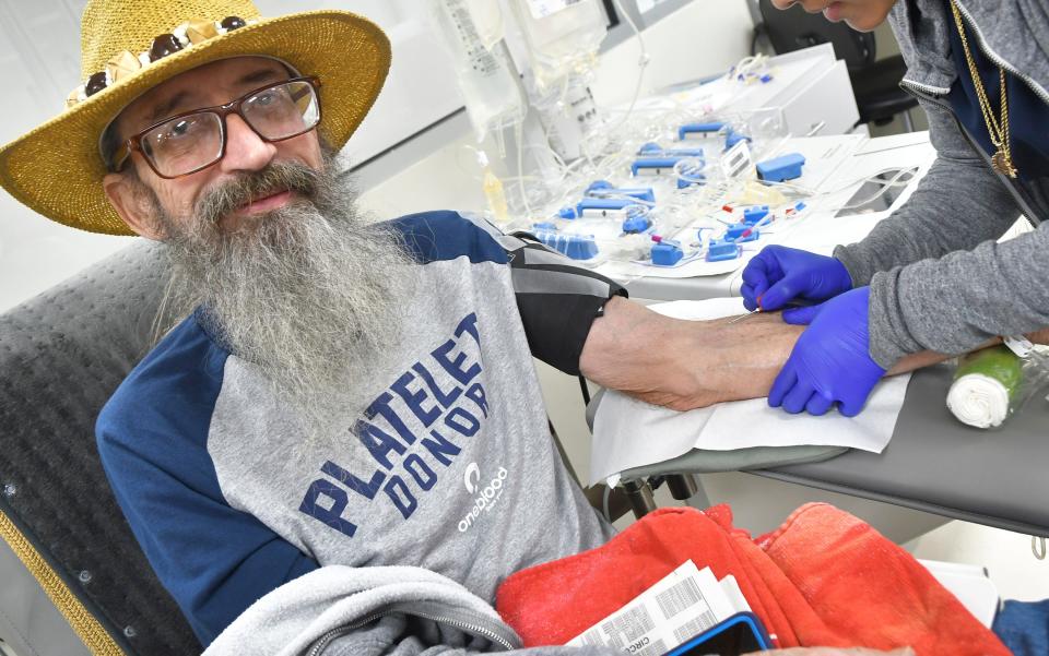 Bill Lundell of Indian Harbour Beach has now given 150 gallons of blood over the last 37 years. He reached that milestone at the OneBlood location on 789 Babcock St., in NASA Plaza in Melbourne, near Makotos Japanese Steakhouse.