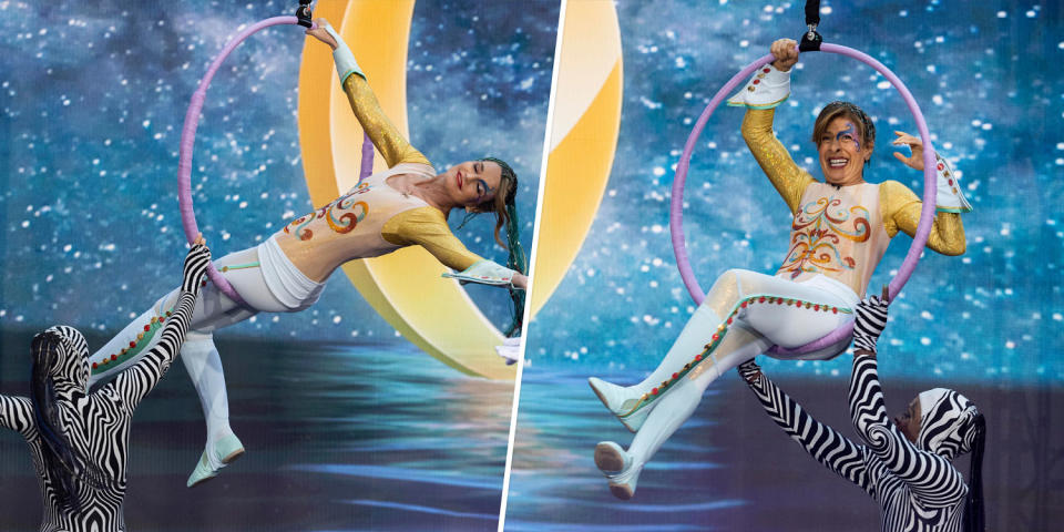 Savannah Guthrie and Hoda Kotb as Cirque du Soleil performers (Nathan Congleton)