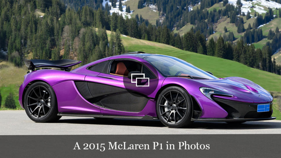 A 2015 McLaren P1 hybrid supercar.